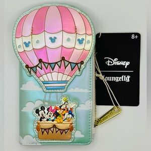 Disney Loungefly Mickey & Friends Hot Air Balloon Wallet NWT